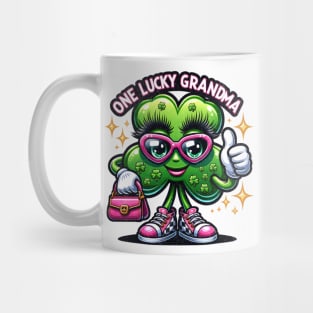 One Lucky Grandma Funny Cute Shamrock Luck St Patrick's Day St Paddy's Day Irish Clover Mug